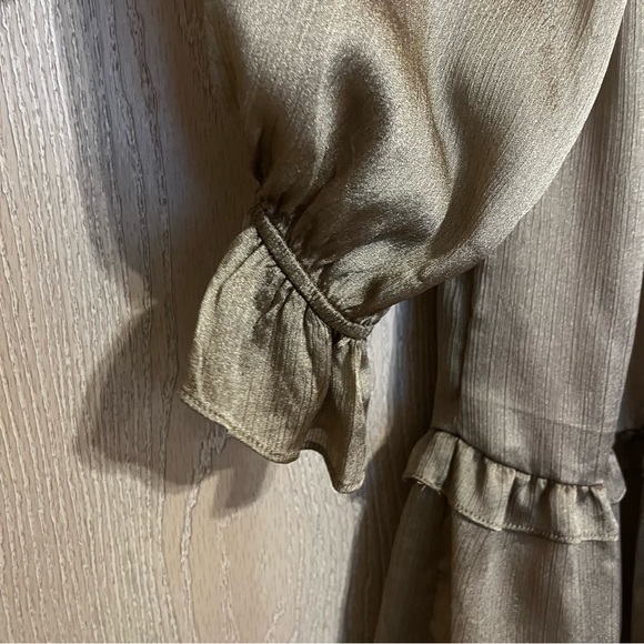 Gold Fall Ruffle Dress - Picture 3 of 5